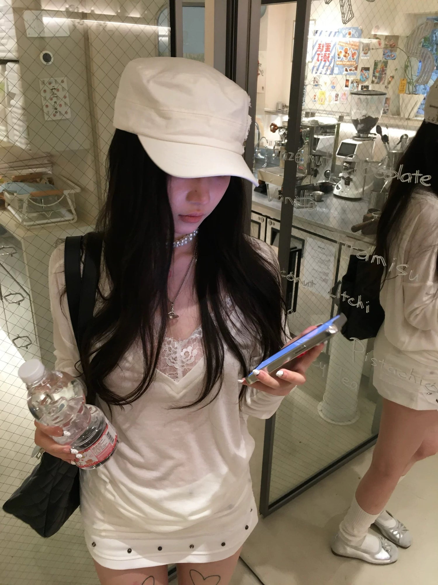 H36 Punk Zips Hat (White, Grey)