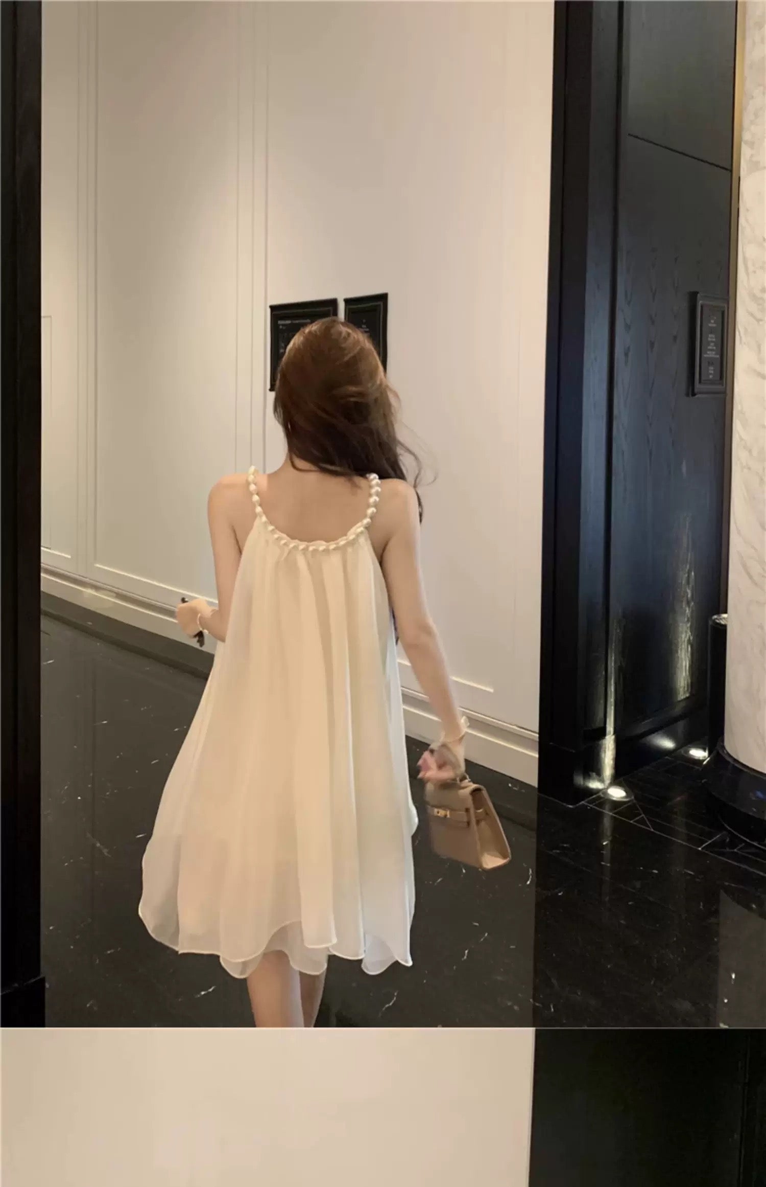 Chiffon 3D Roses Mini Dress