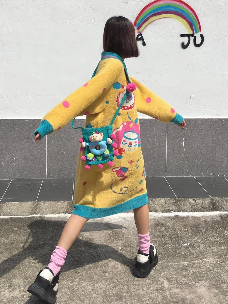 Fun Yellow Knitted Dress