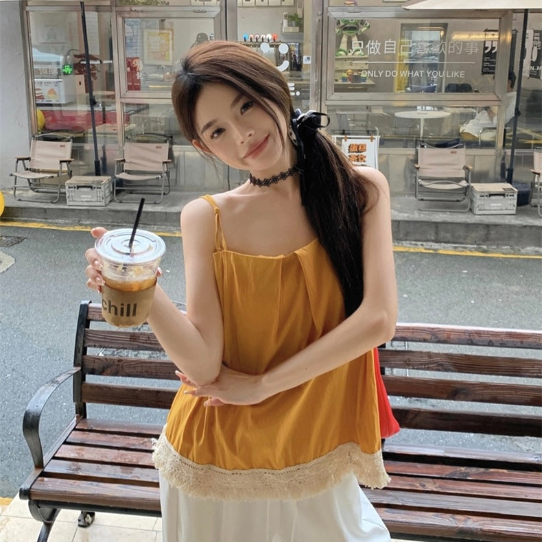 Tassel Strap Top(Yellow)