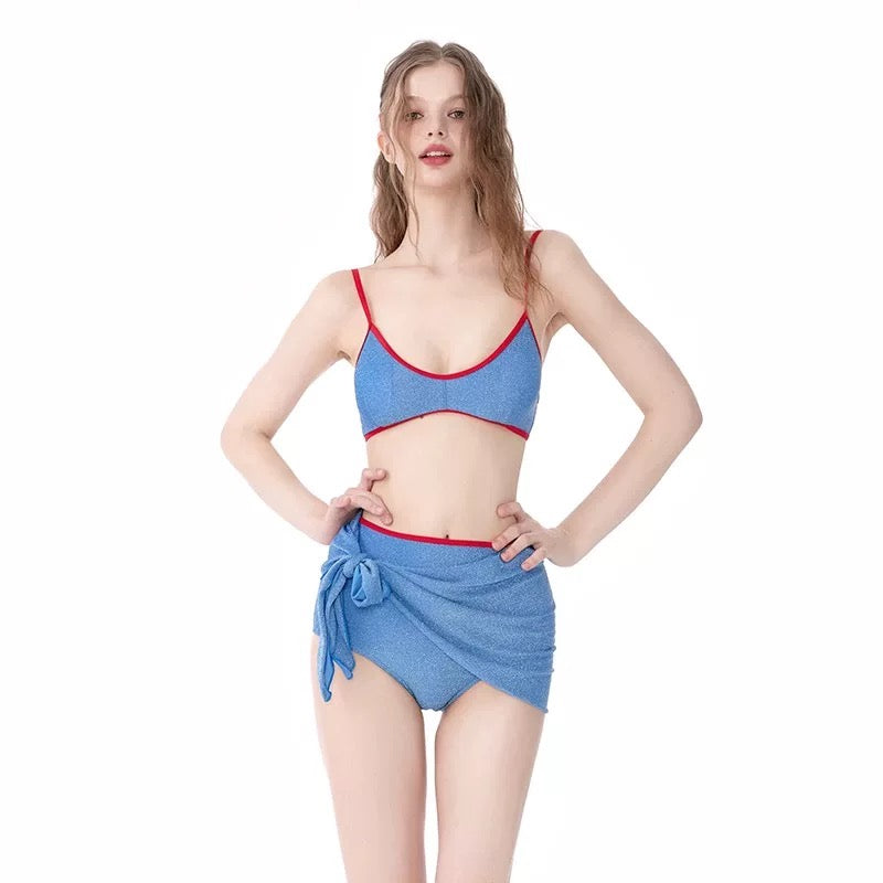 Blue Bikini BK32 Three Piece Set (S, M, L)