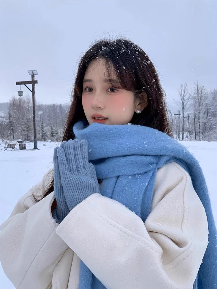 Winter Scarf (Blue, White)