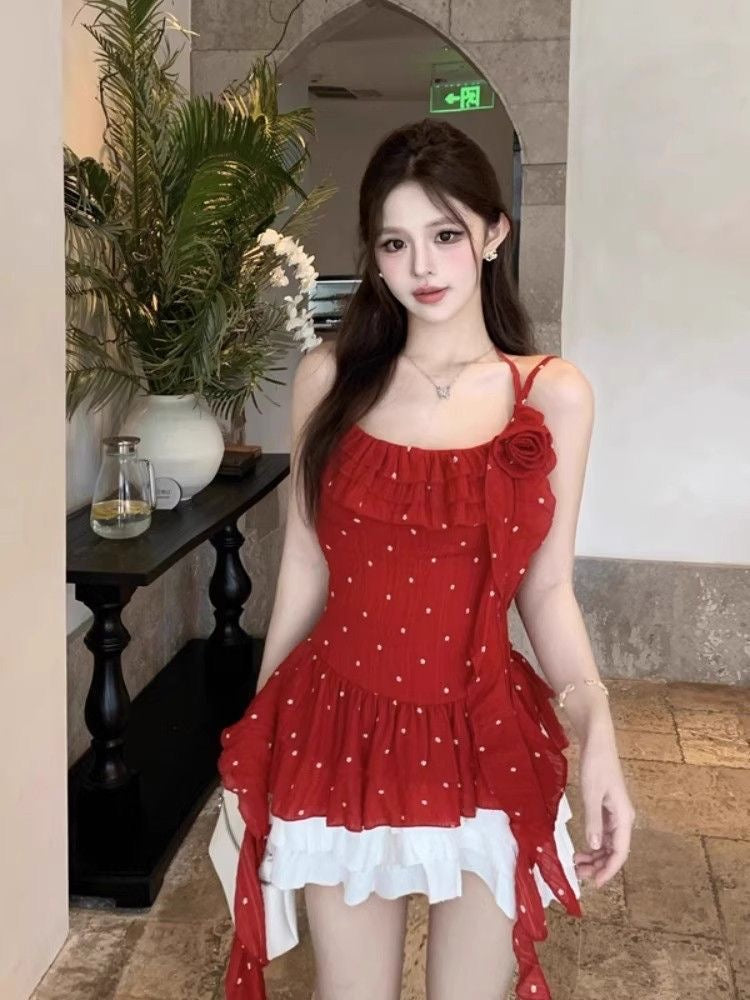 Mini White Flo Red Top