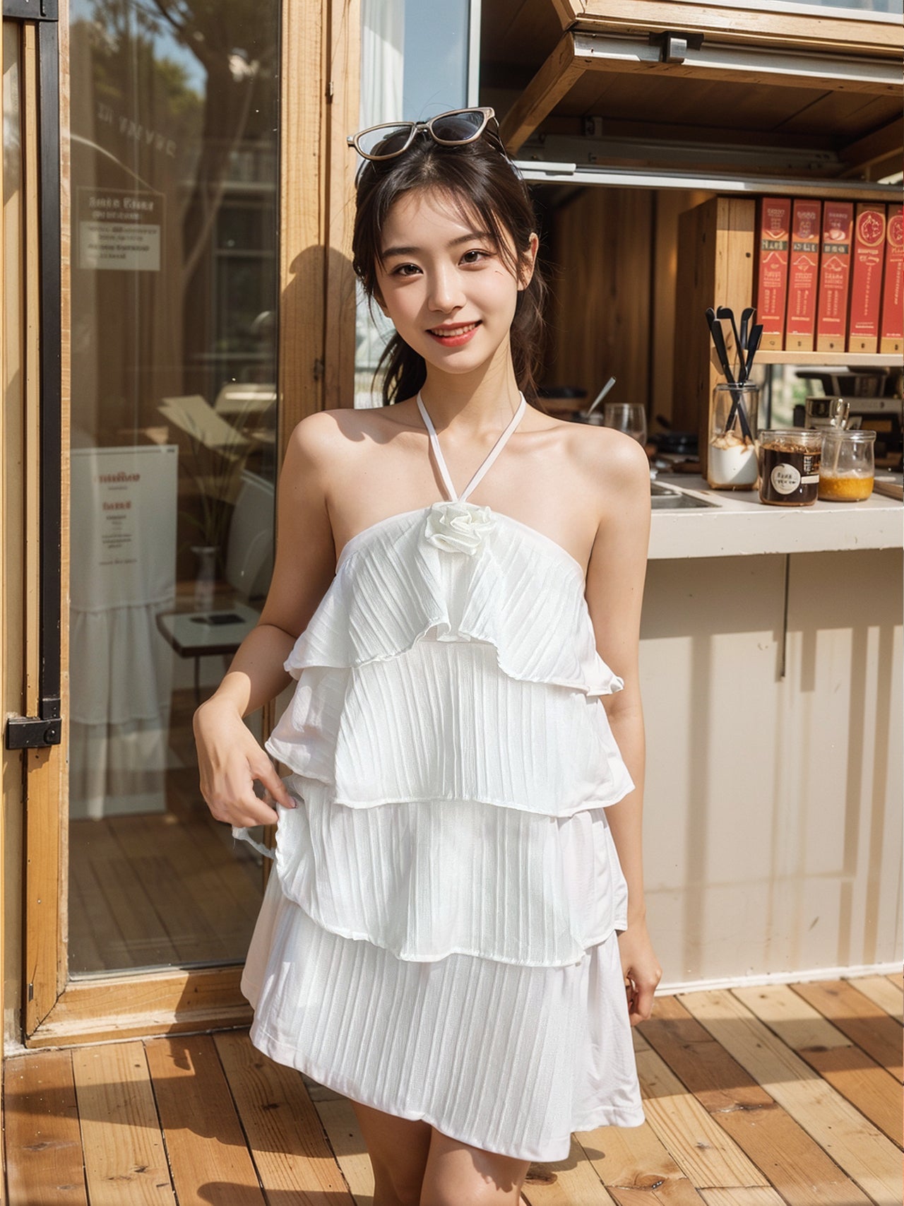 A Flower Layered Dress