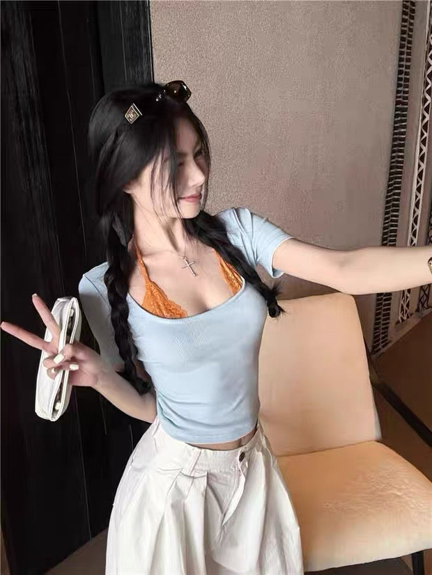Mix Orange Blue Top