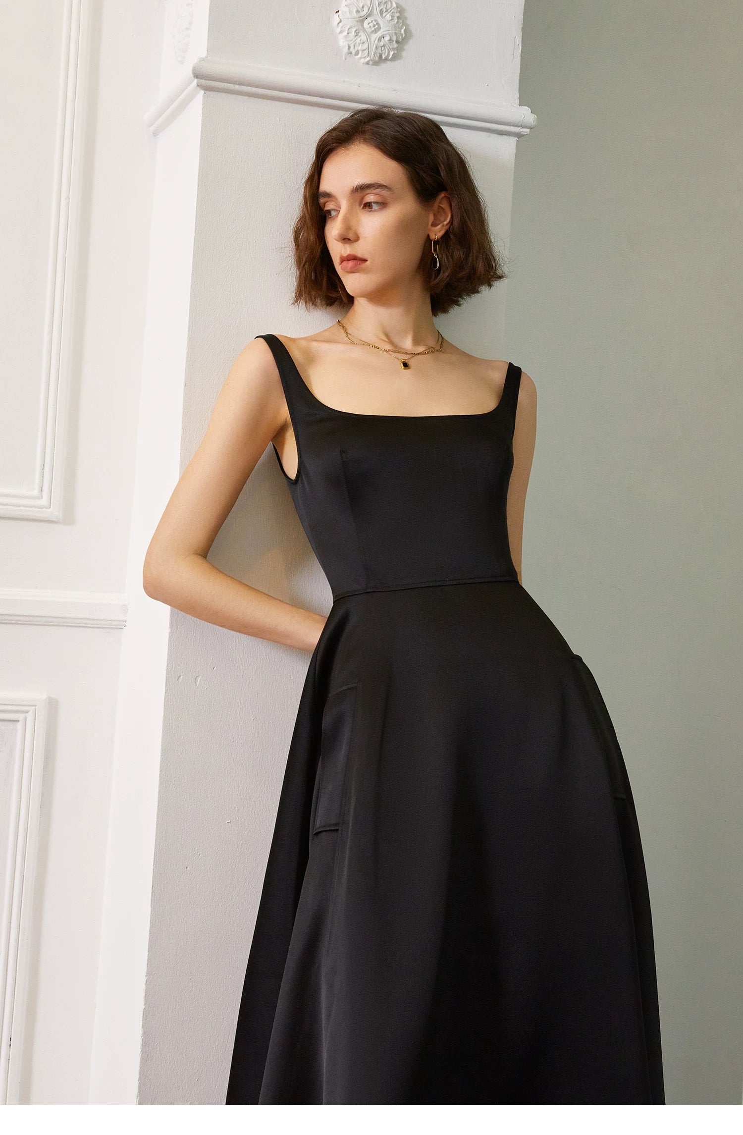 Classic Black Long Dress