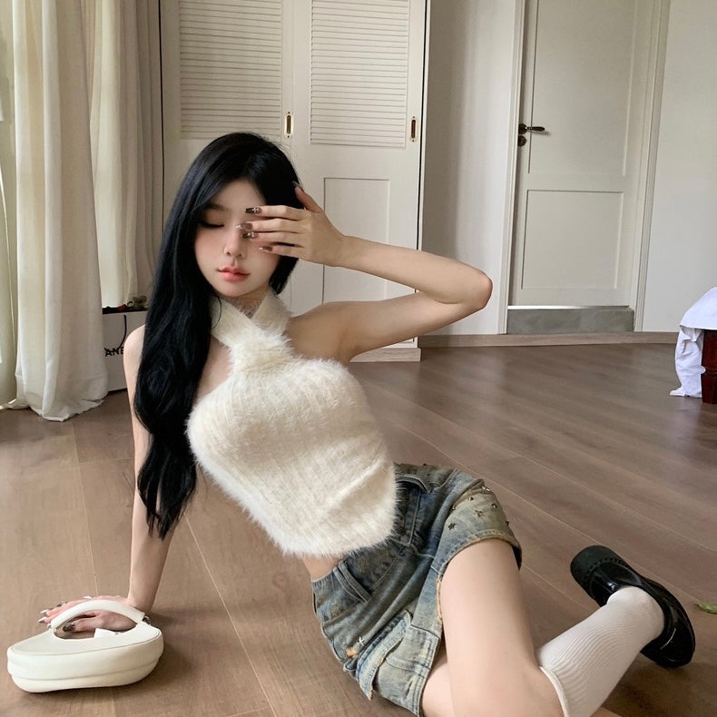 Halter Fuzzy Top