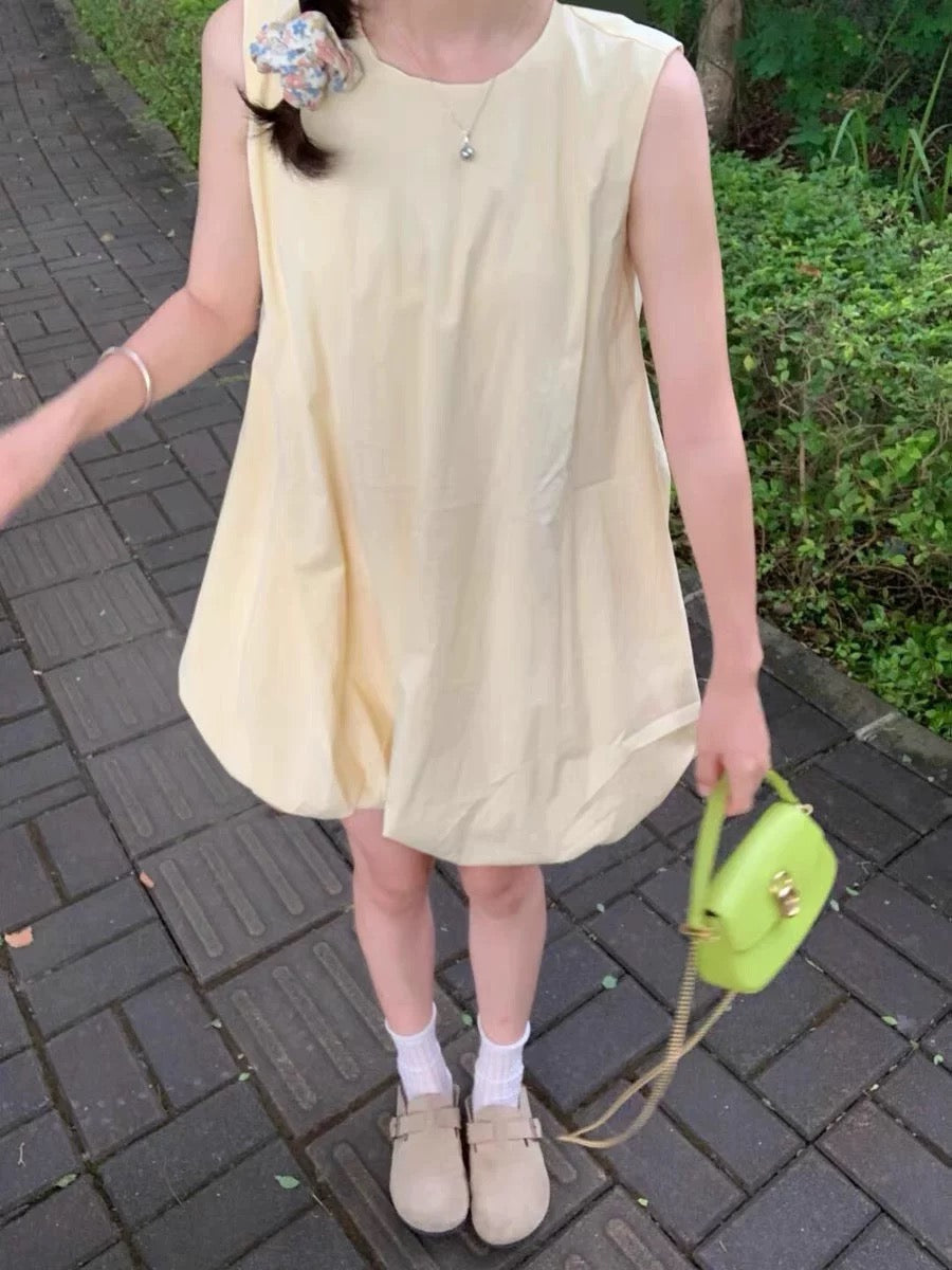 Dolly Milky Yellow Sleeveless Dress