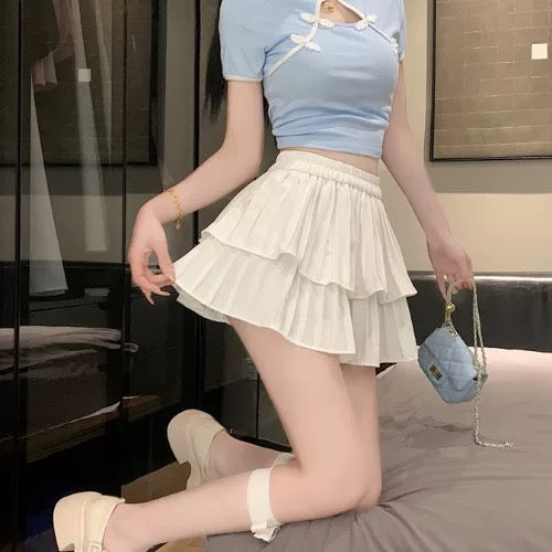 White Pleated Skirt/Skort