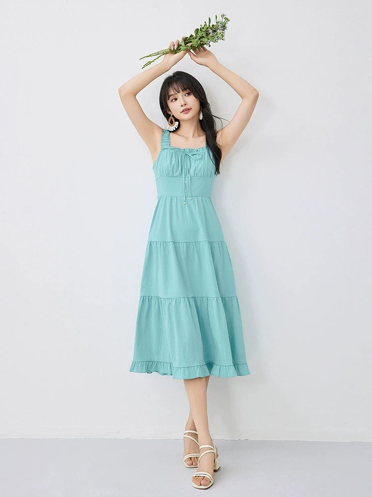 Mint Blue Long Dress (S, M)
