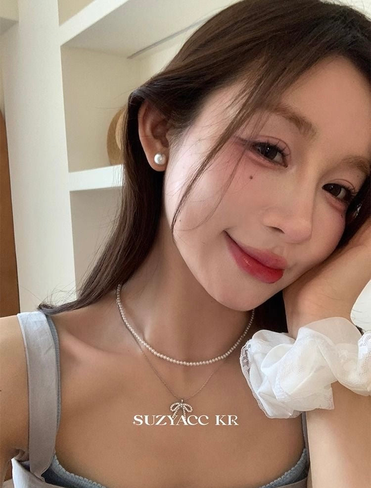 Pearl Ribbon Necklace NL03