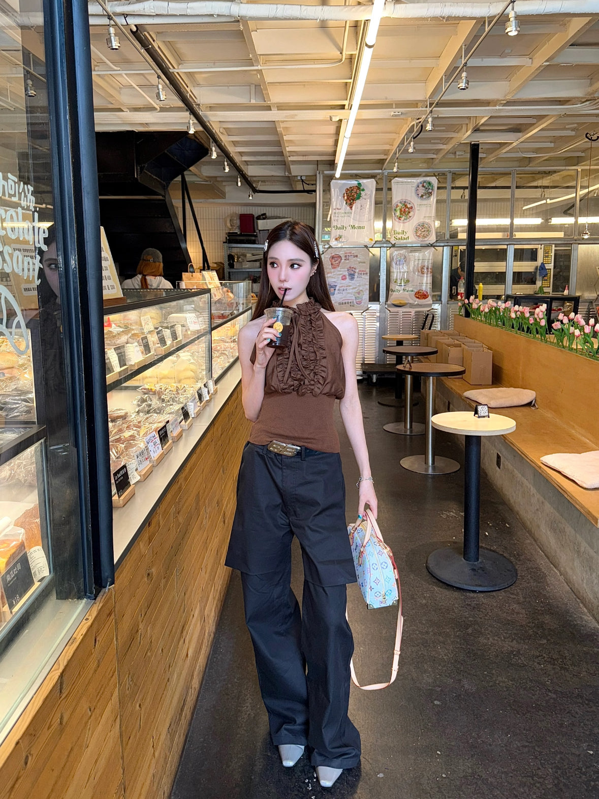 Sleeveless Chocolate Top