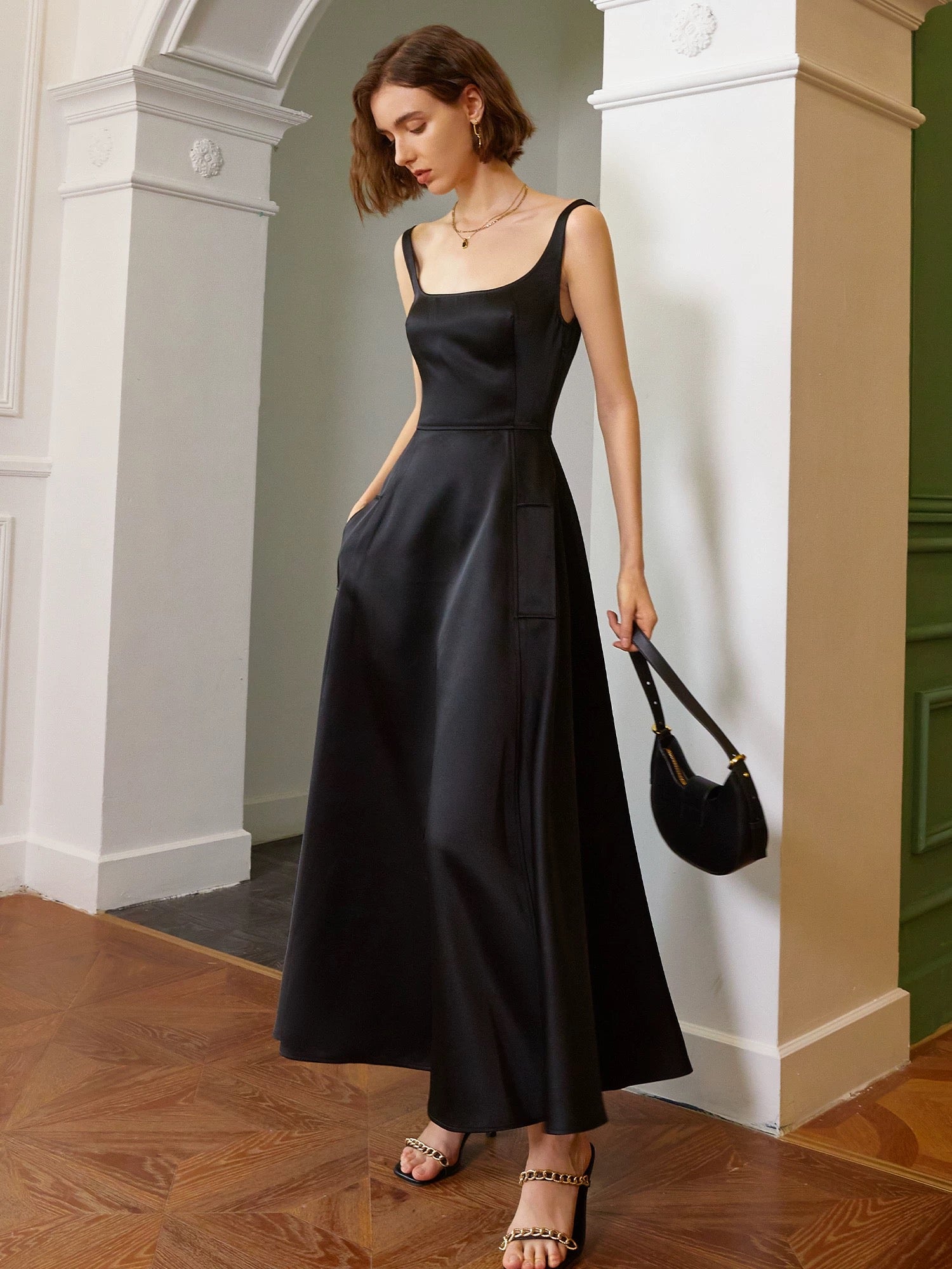 Classic Black Long Dress