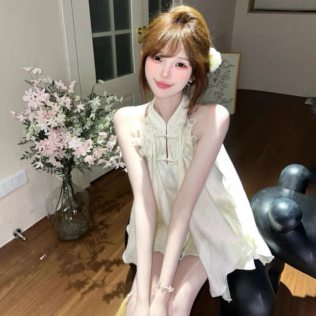 Beige Top + Skirt (S)