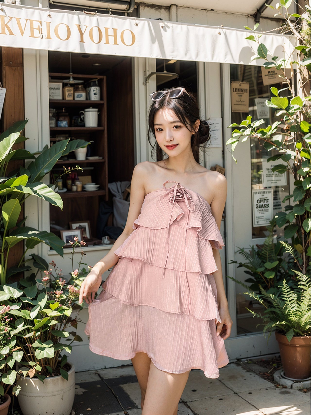 A Flower Layered Dress