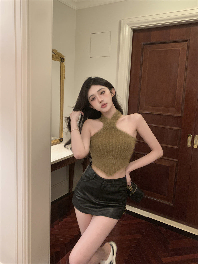 Halter Fuzzy Top