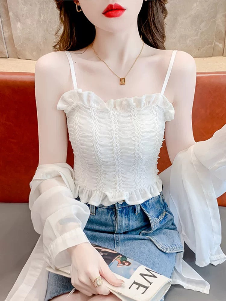 White Strap Top
