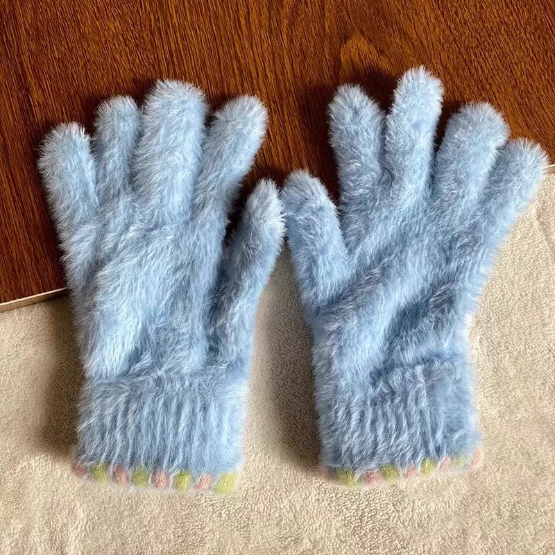 Pastel Colour Glove (White, Blue, Pink)