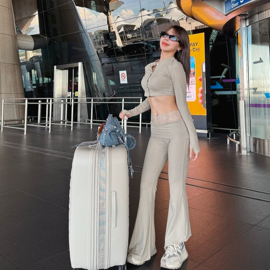 Long Sleeve Top + Long Pants Two Pieces Set