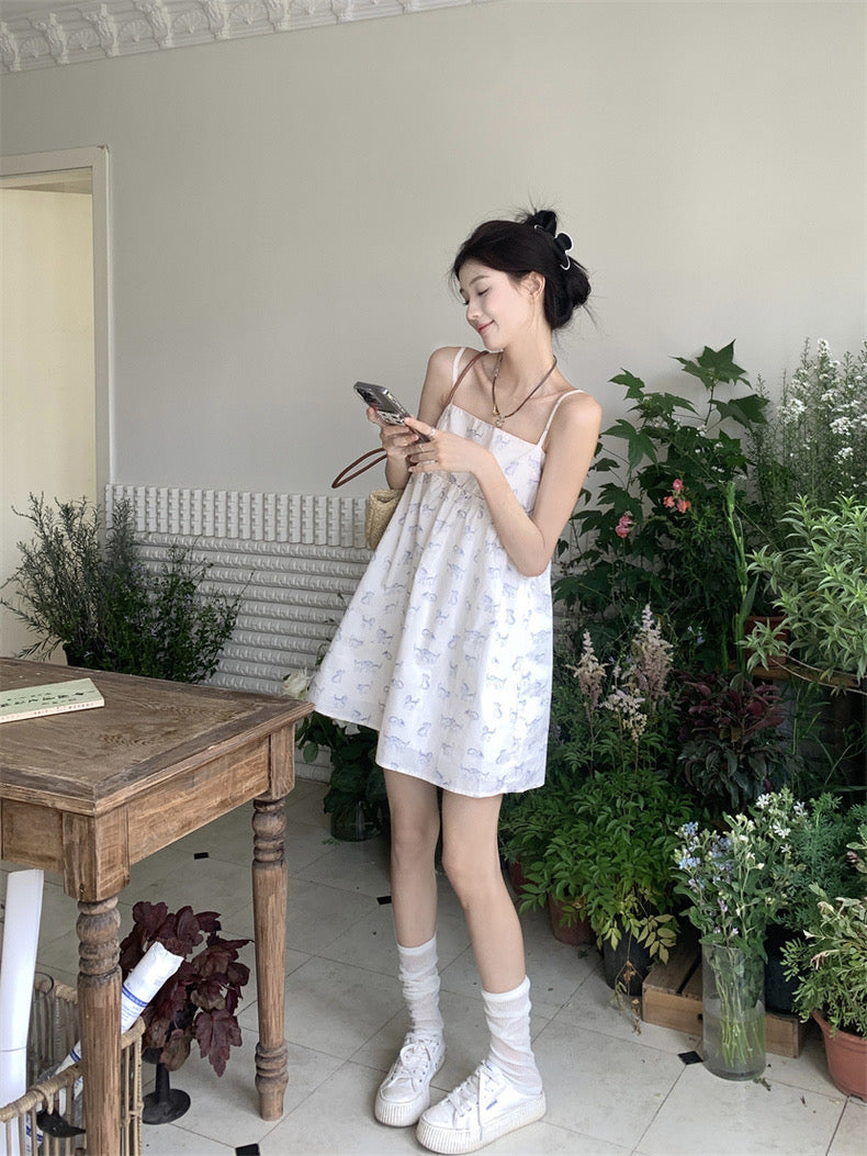 Kittens Print Strap Top/Dress