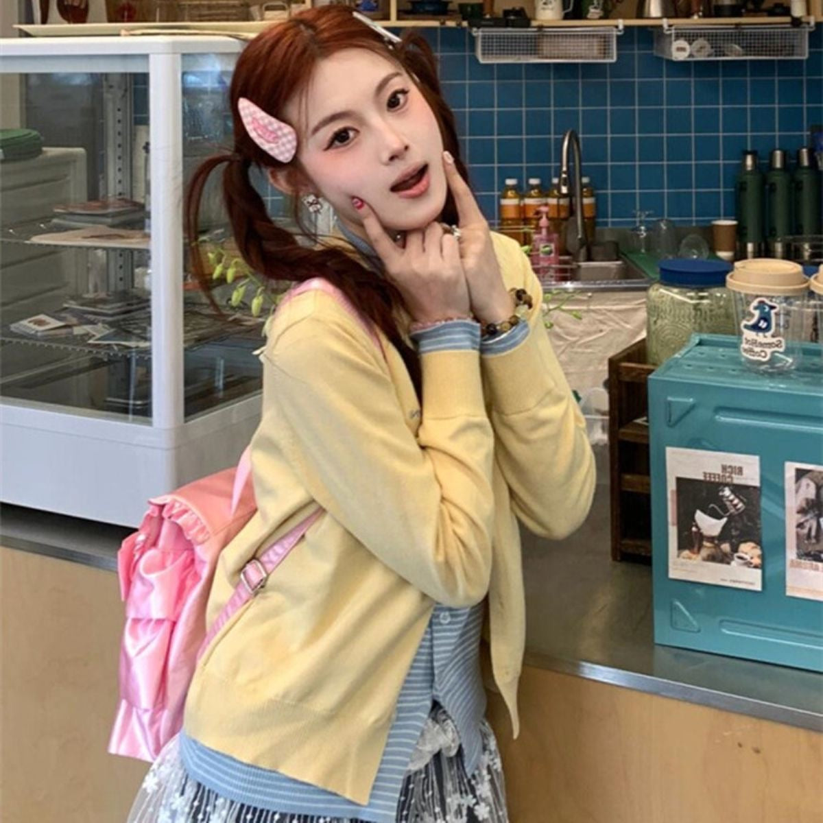 Thick Yellow Long Sleeve Knitted Top