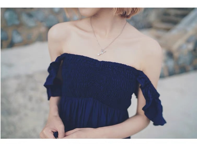 Navy Two Wear Maxi Dress