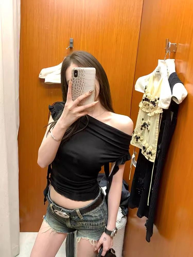 Off Shoulder Jelly Thin Top