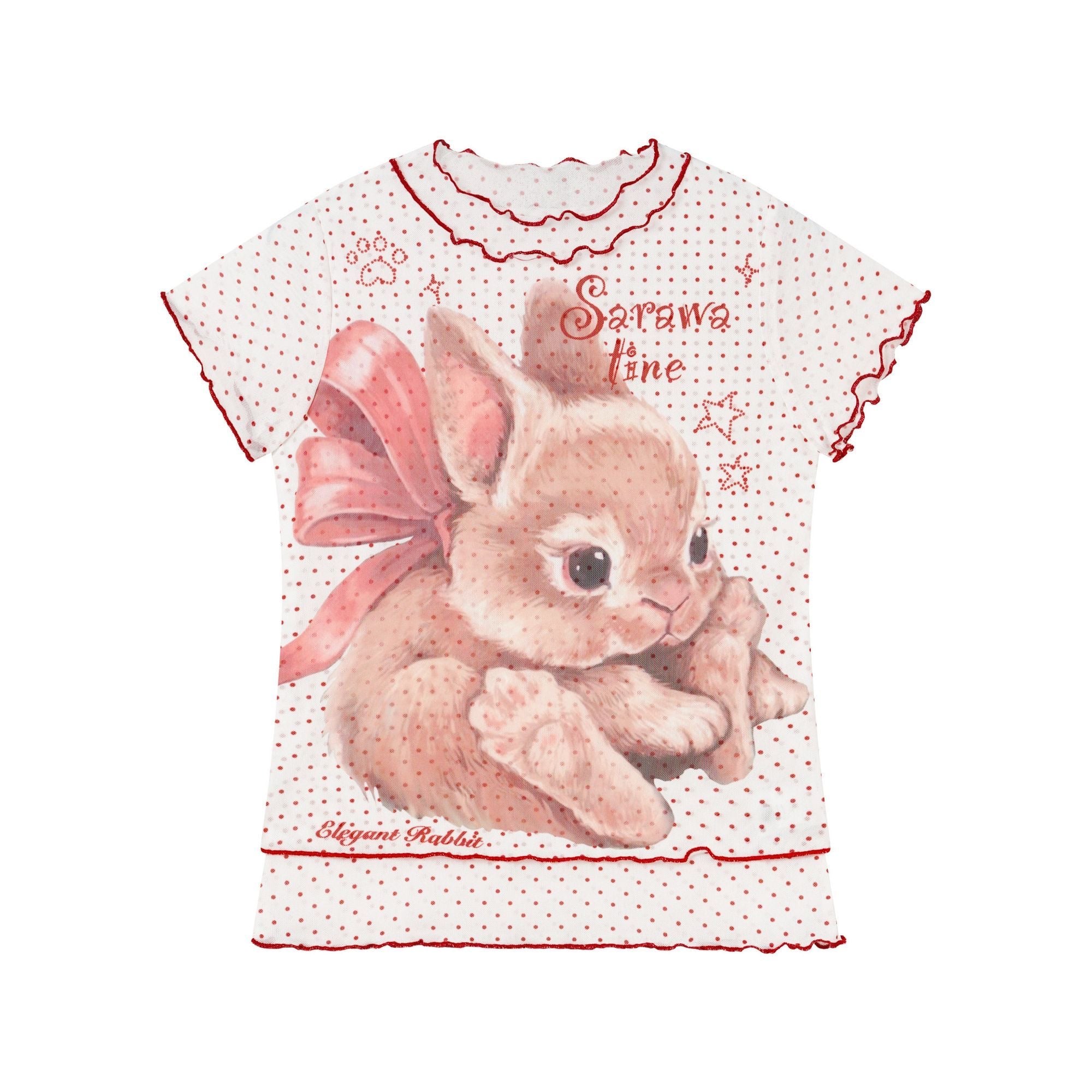 Bunny Mini Dots Mesh Top (Yellow, Mint, White)