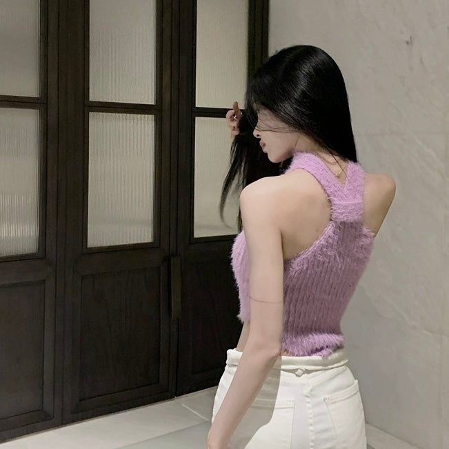 Halter Fuzzy Top