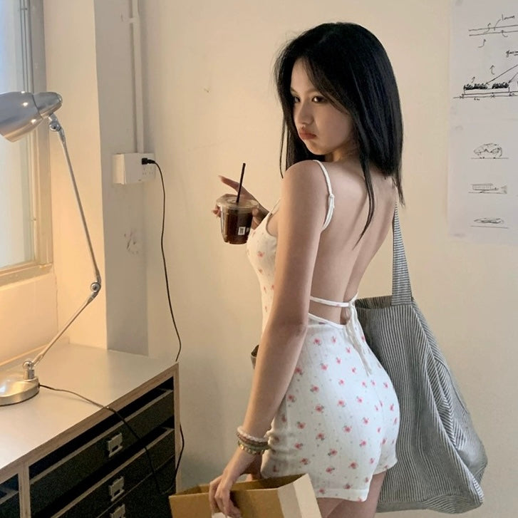 Maisie Bareback Cream Romper