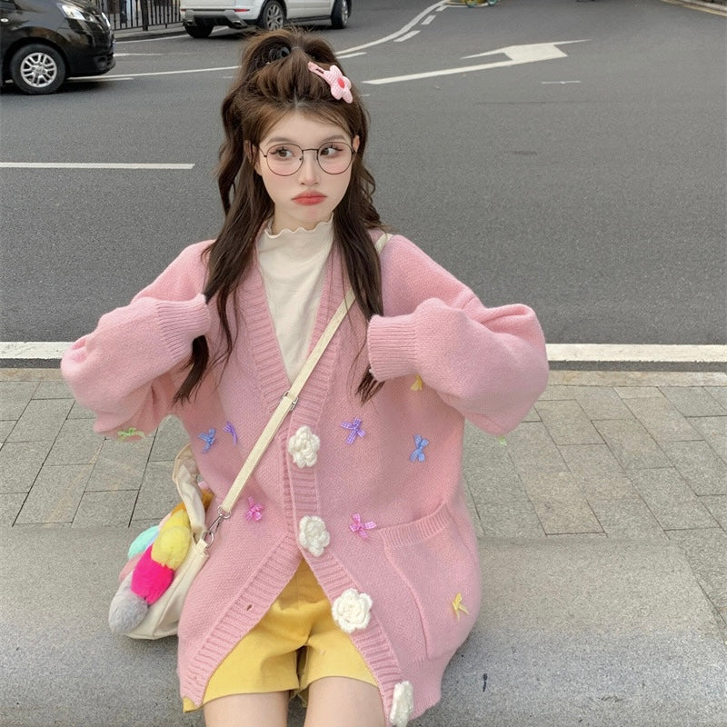 Pastel Flower Cardigan Top