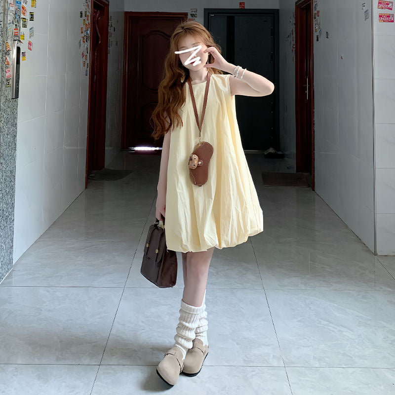 Dolly Milky Yellow Sleeveless Dress