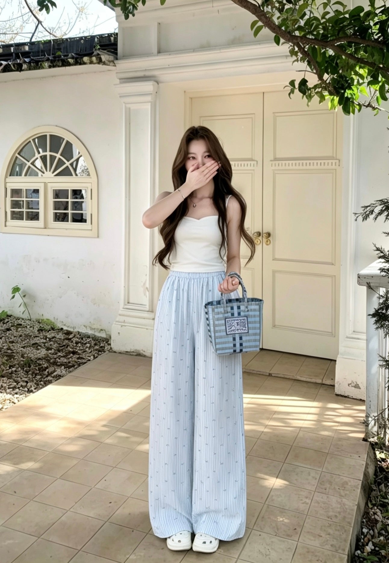Blue Ribbon Prints Long Pants