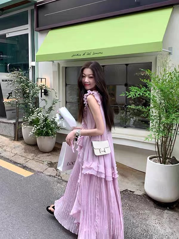 Purple Chiffon Dress