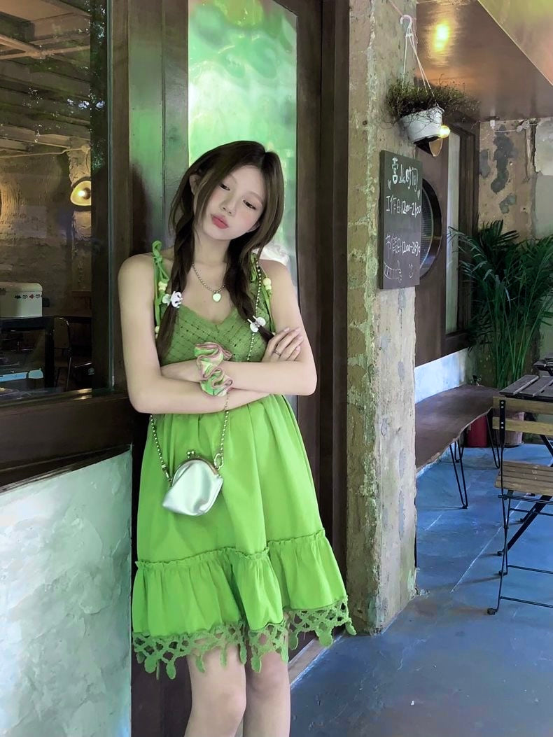 Avocado Green Long Dress