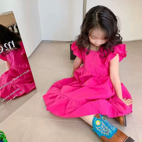 Little Girl Bareback Pink Dress