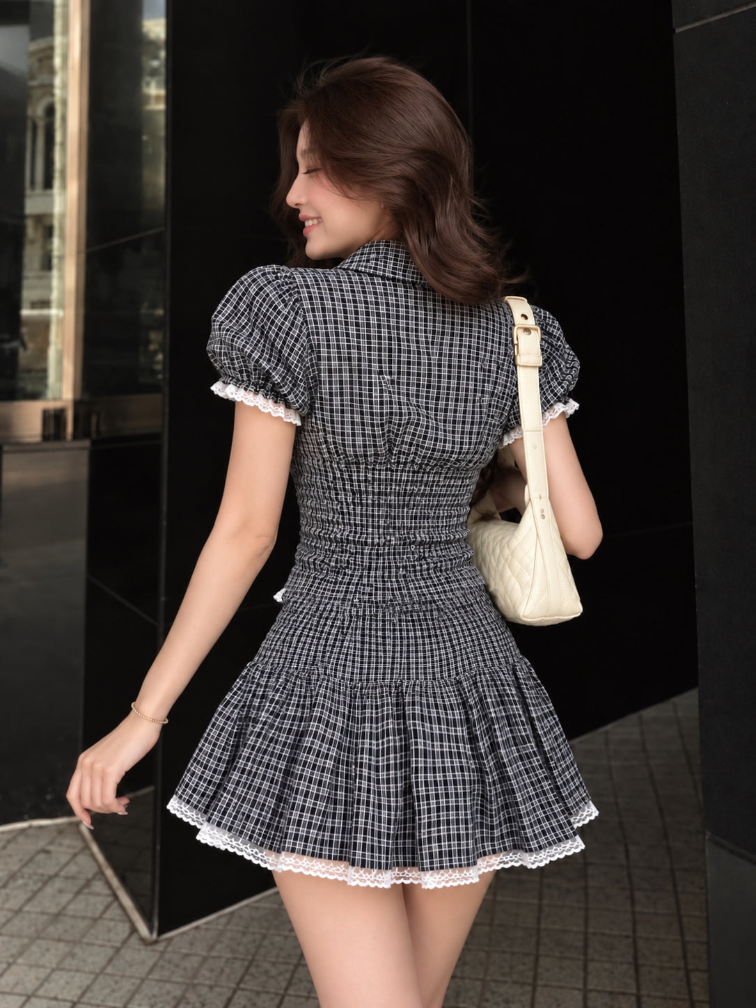 Ginham Top + Skort Two Piece Set