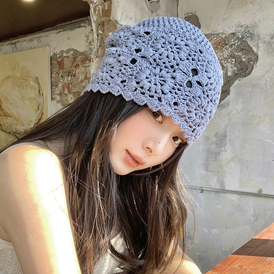 Knitted Embroidery Hat
