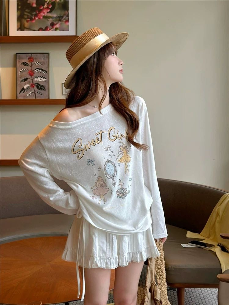 Oversized Thin Long Sleeve Top (B)