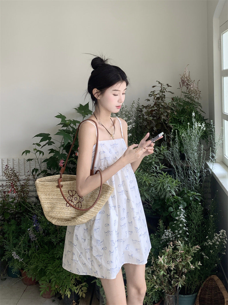 Kittens Print Strap Top/Dress