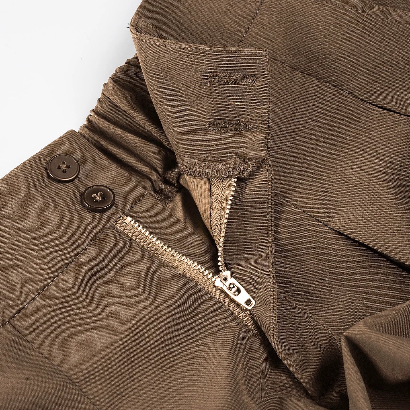 Lantern Middle Waist Mini Short (Brown, Dark Grey)