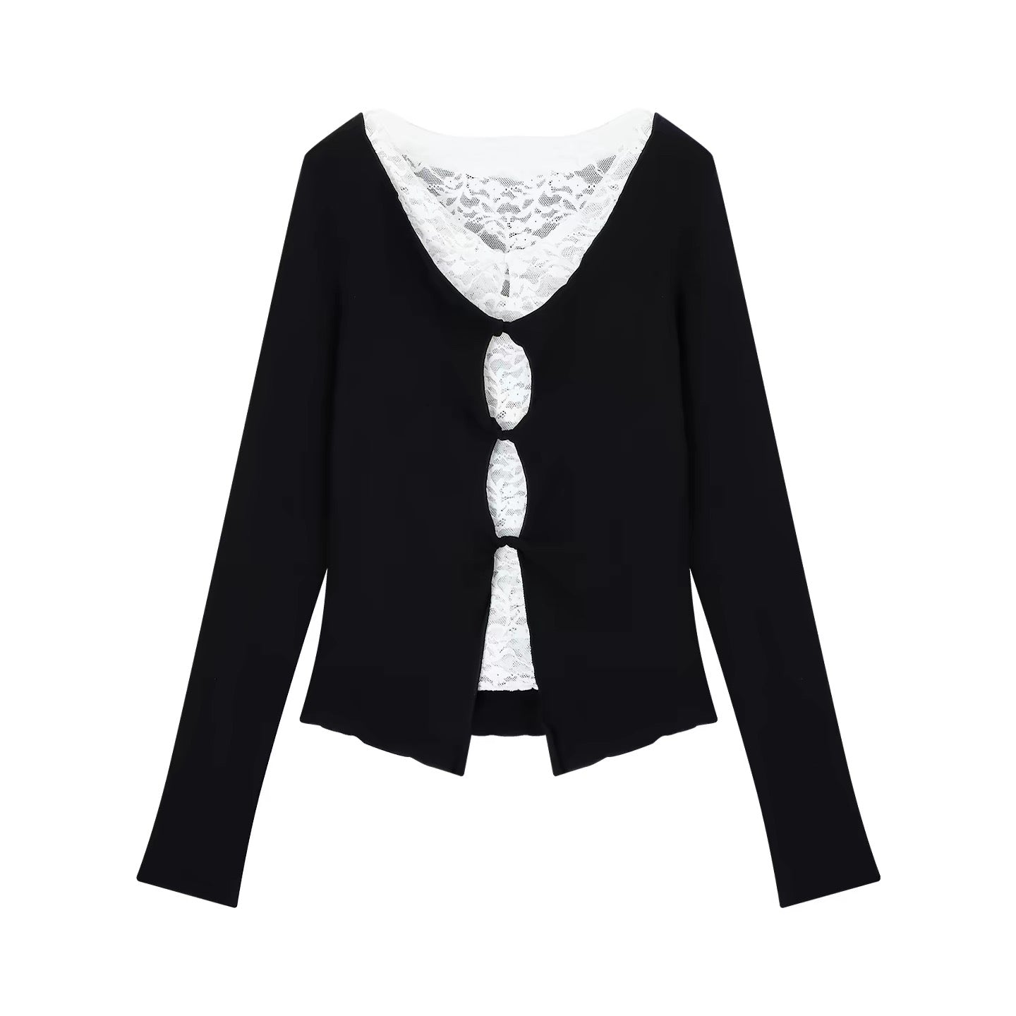 Mix Laces Long Sleeve Top