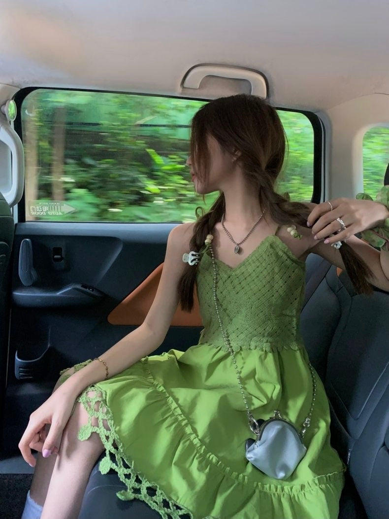 Avocado Green Long Dress