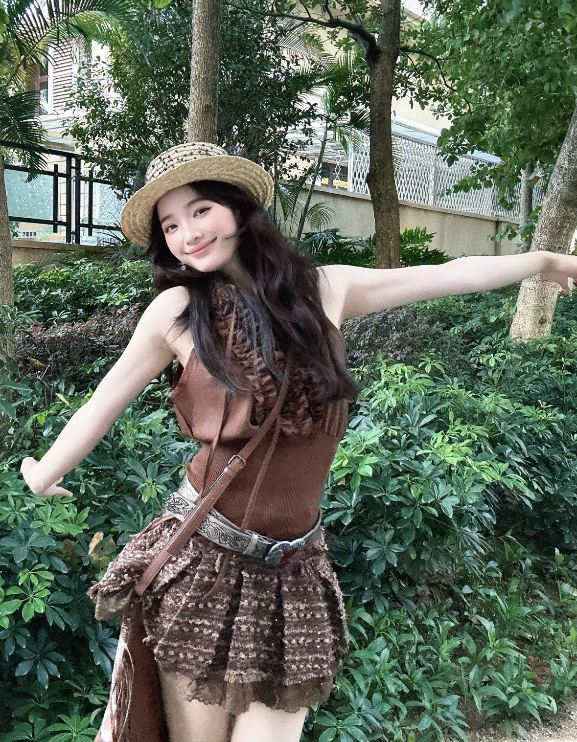 Sleeveless Chocolate Top