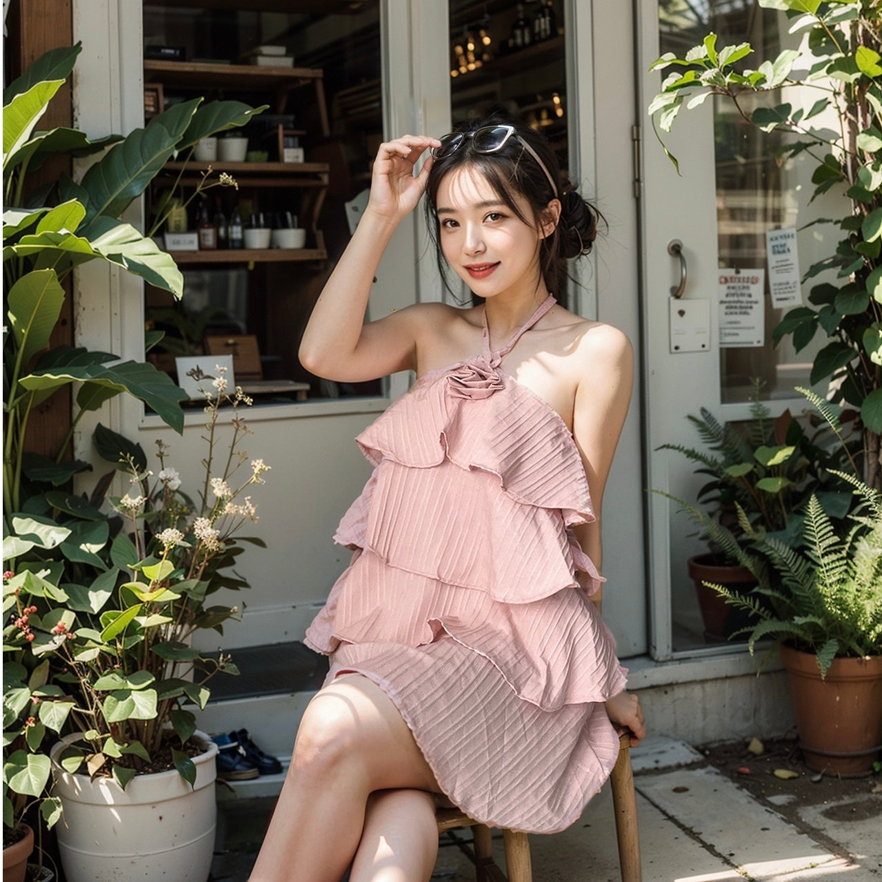 A Flower Layered Dress