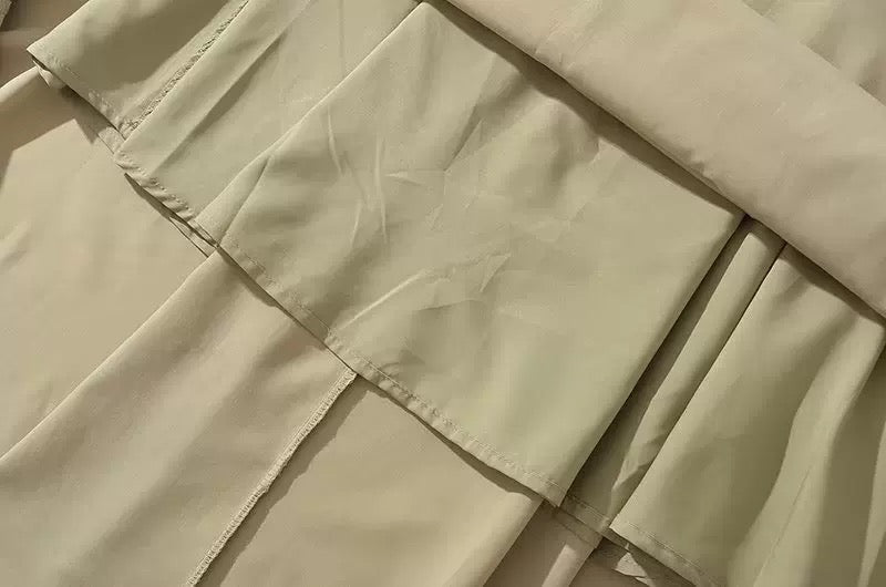 U Collar Strap Long Dress