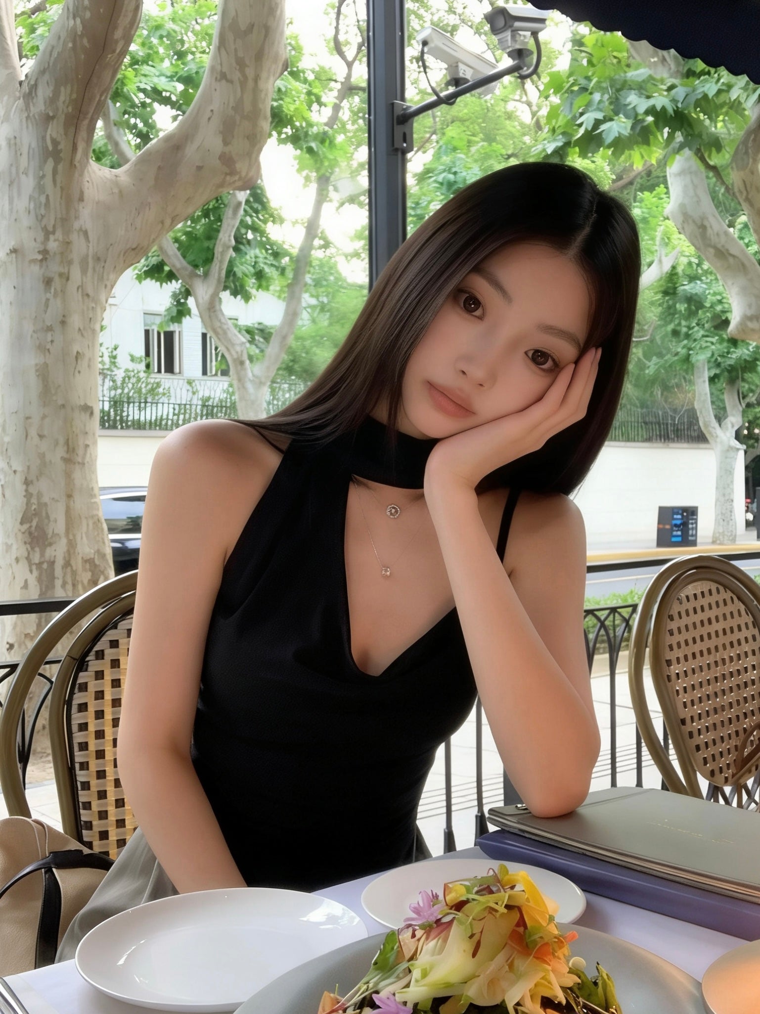 Collar Strap Black Top