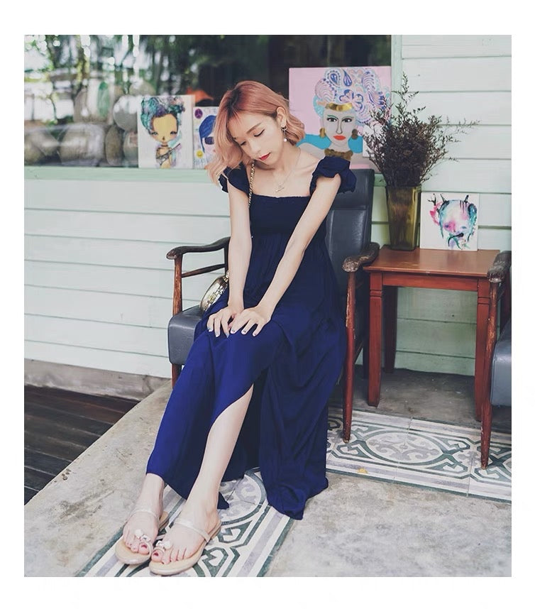 Navy Two Wear Maxi Dress