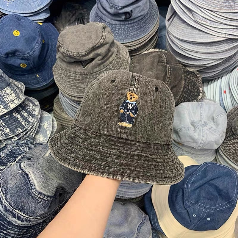 Teddy Denim Fisherman Hat
