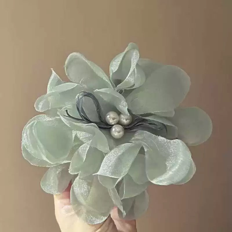 Summer Chiffon Floral Big Hair Clip